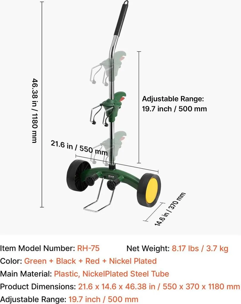Chariot de transport pour plantes avec bras réglable et robuste - 7