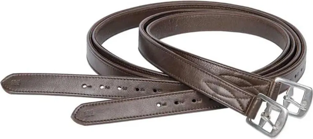 Paire d'étrivières de selle en cuir marron Harry's Horse Excellent 135cm