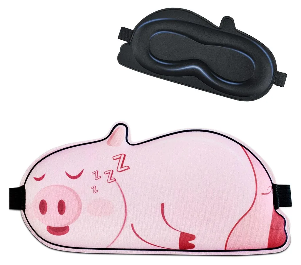 Masque de nuit anti-lumière cochon, finis les réveils fatigués