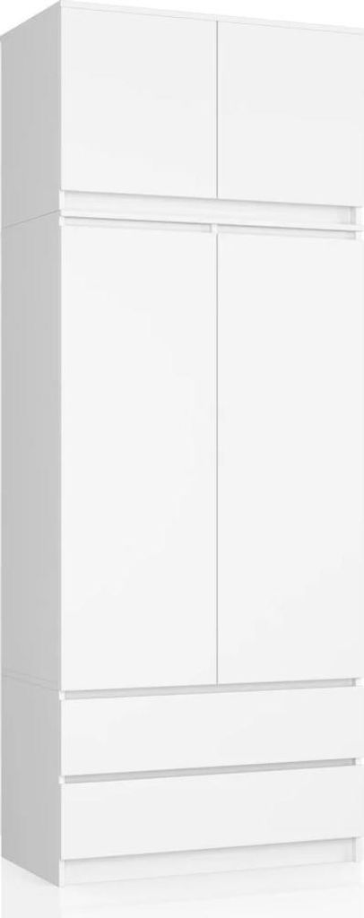 Kleiderschrank mit 90 cm Auszug LOTA - weiß Produktbild 
