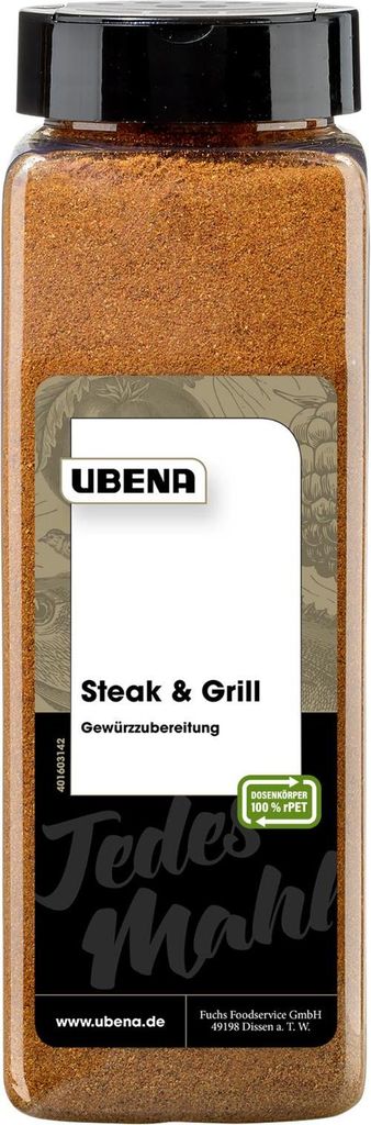 UBENA Steak & Grill Würzmischung Gewürz, 600,0 g Produktbild 