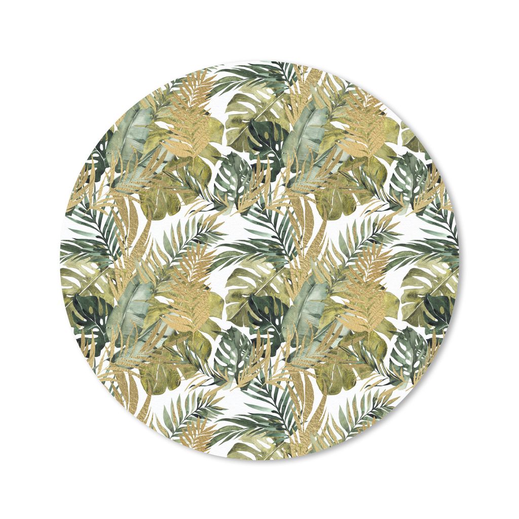 MuchoWow Mauspad Mousepad Tropisch - Grün - Blatt 20x20 cm - Mousepads - Maus Mat - Pad - Mausunterlage - Schreibtischmatte