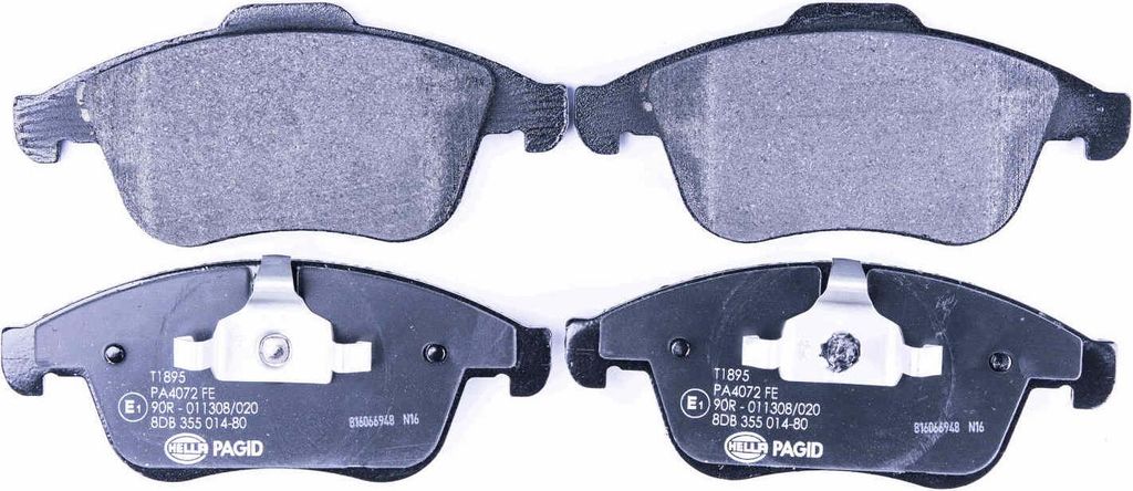 Bremsbelagsatz ohne Verschleißwarnung 18 mm HELLA für u.a. RENAULT LAGUNA