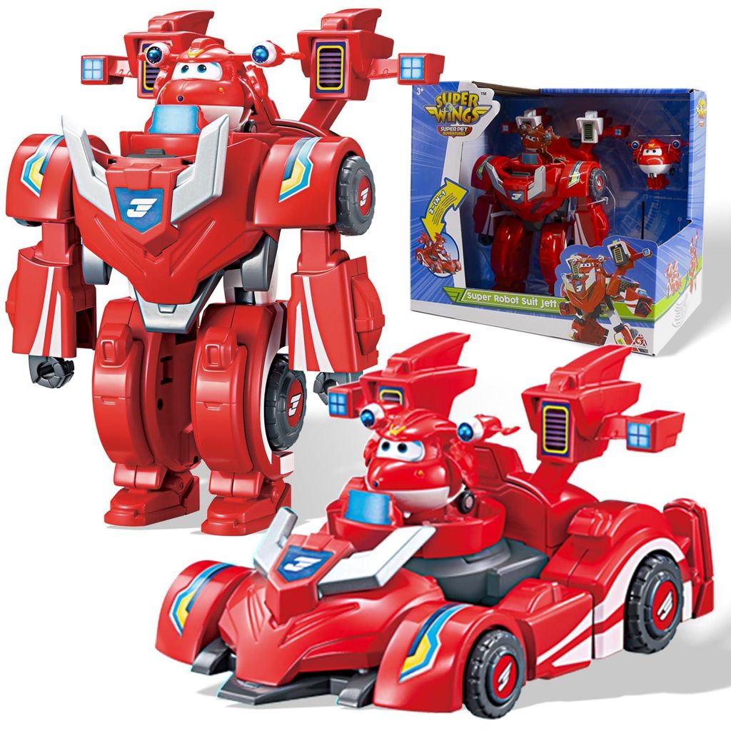 Super Wings 2-in-1 Verwandelbares Roboter Spielzeug Jett, Produktbild 