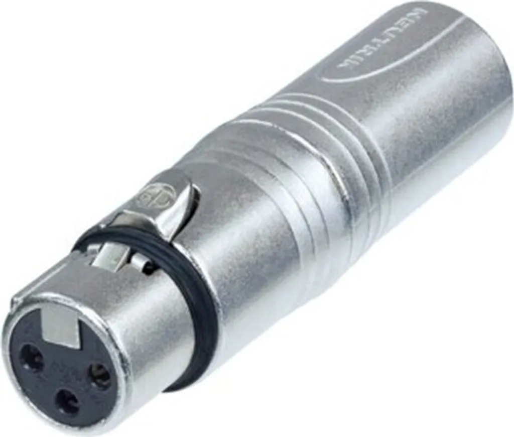 Adaptateur XLR Neutrik contre Pertes de Signal Audio 3 Pôles Argent