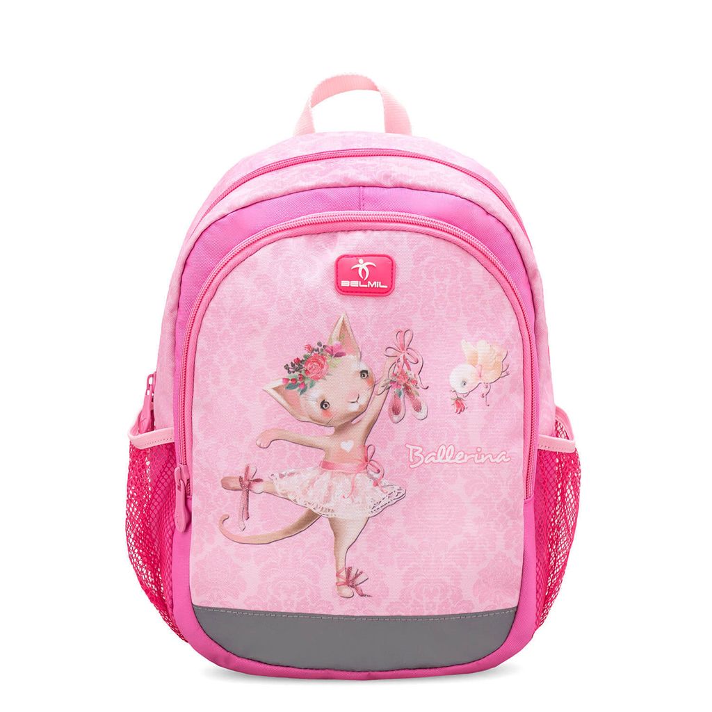 Belmil Kiddy Plus Kindergartenrucksack "Ballerina" für 3-6 Jährige Kinder mit Brustgurt