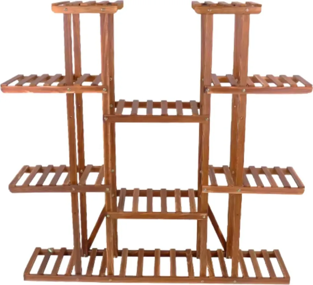 Porte-plantes bois Milano XL 11 niveaux étagère fleurs intérieur extérieur