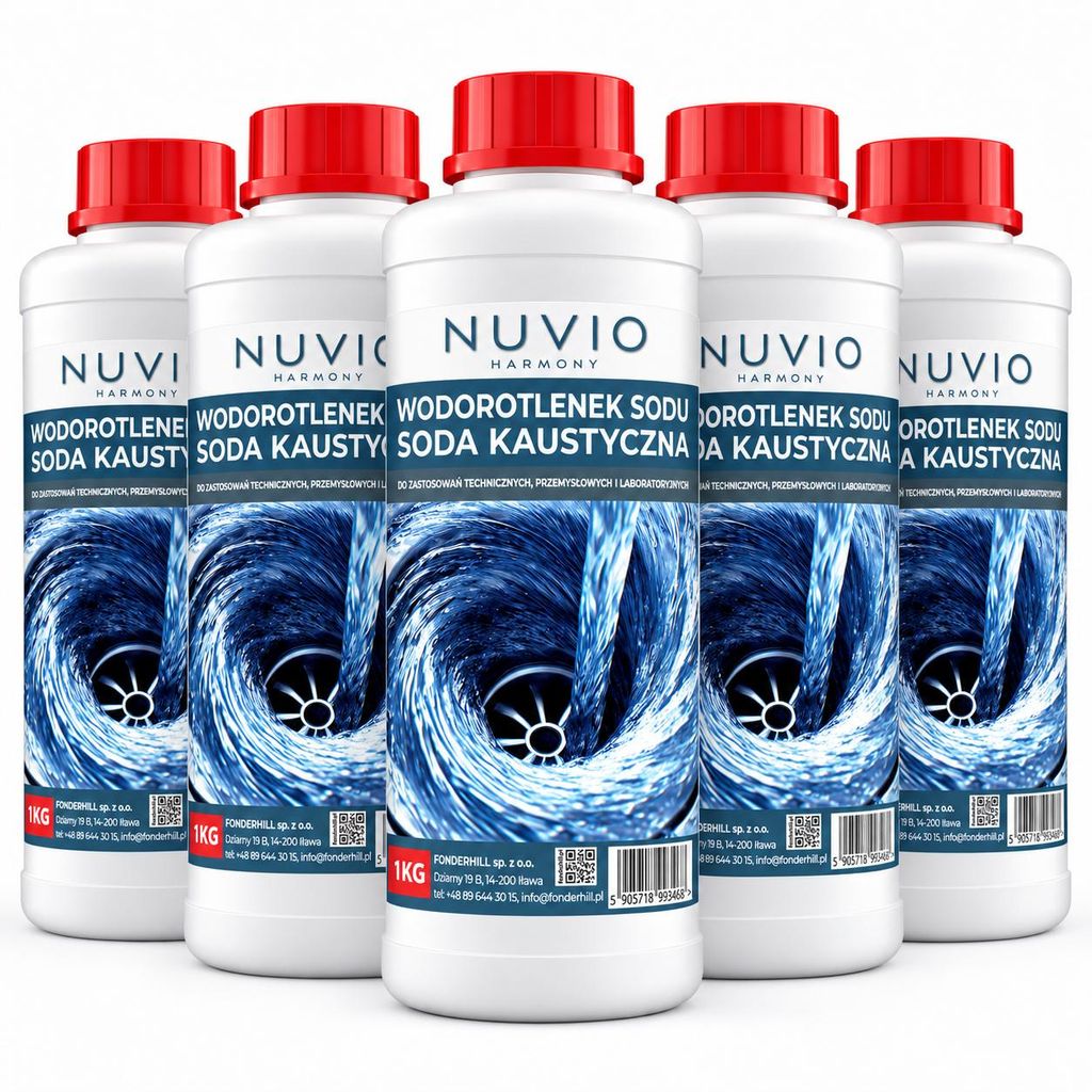 Hydroxid sodný CAUSTIC pro sifonové trubky 5x1kg NUVIO Obrázek produktu 