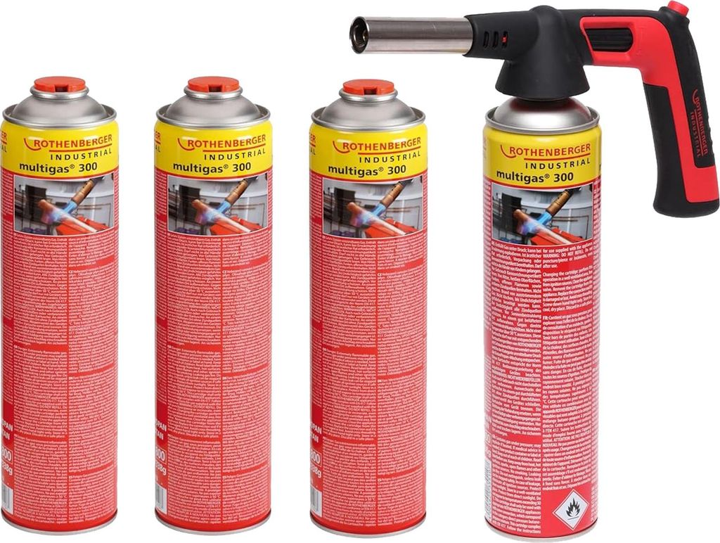 ROTHENBERGER Industrial RS 300 Brenner Aufsatz inkl. 4 x Produktbild 