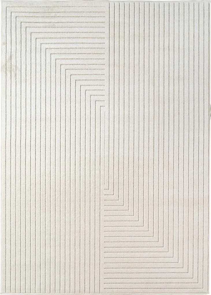 Tapis crème Nova 1202 - 80x150 cm - Déco moderne intérieur et extérieur