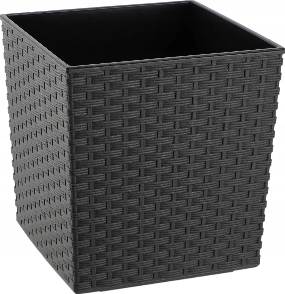 Cache-pot graphite 30cm résistant avec insert de plantation intégré - 11