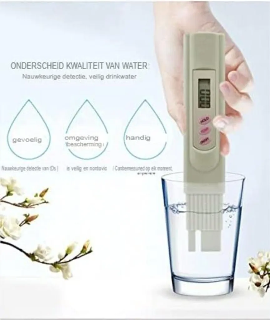 Gratyfied Testeur TDS Numérique et pH Mètre Blanc pour Eau Potable