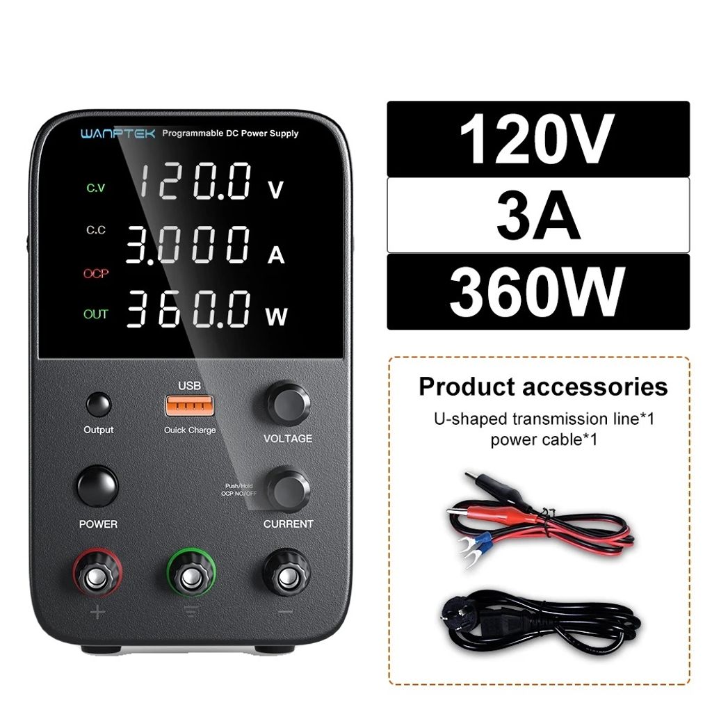 Zasilacz DC Wanptek, napięcie wyjściowe 30V/60V/120V, Zdjęcie produktu 