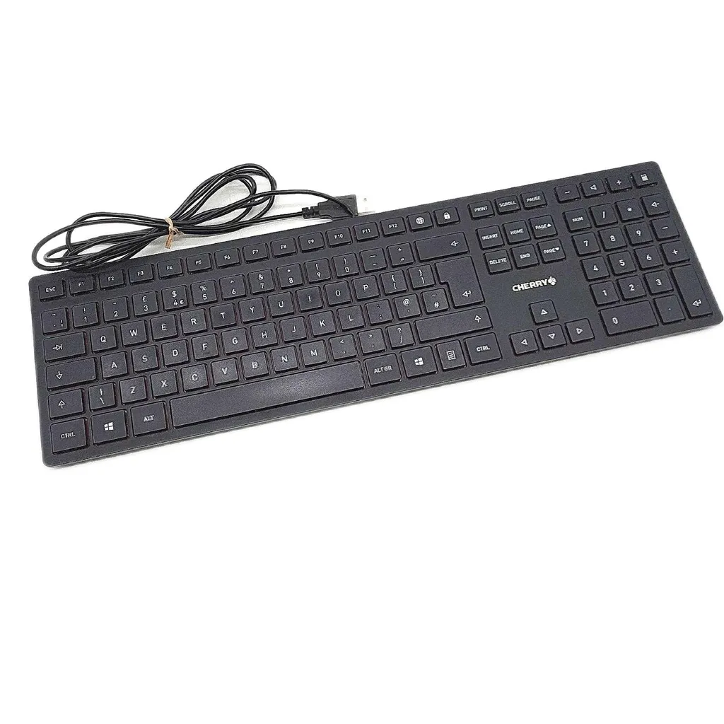 Clavier Bureautique Cherry KC 6000 Slim Noir pour Travail Intensif ES