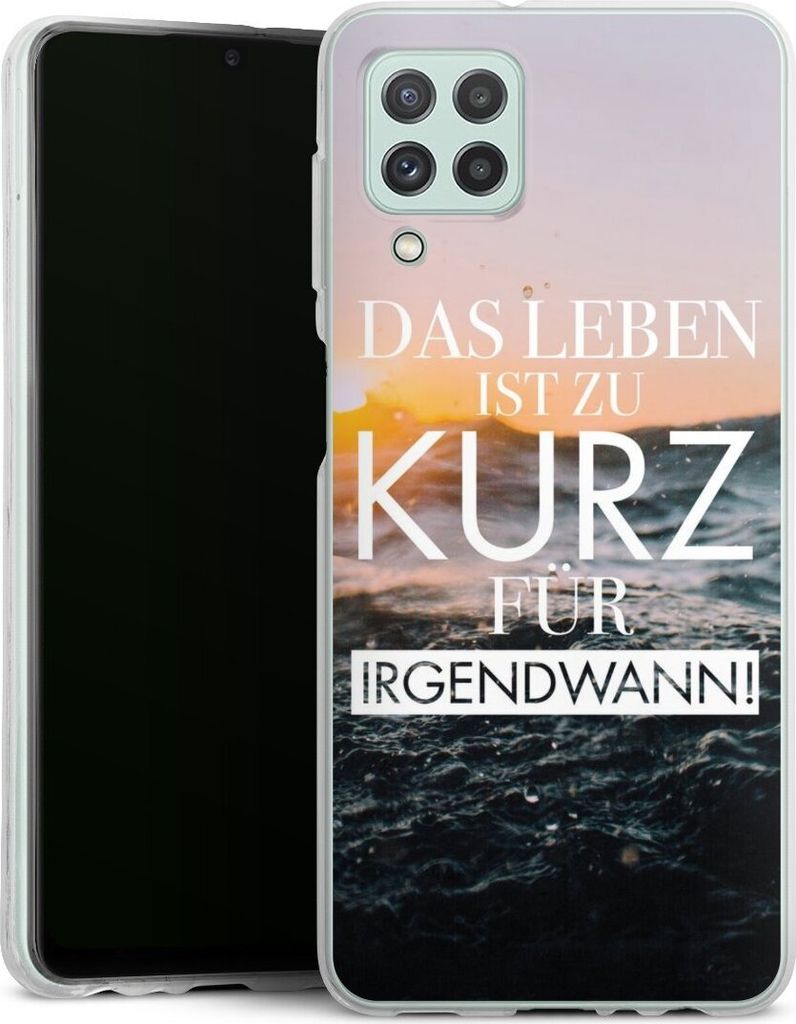 DeinDesign Handyhülle für Samsung Galaxy A22 4G Silikon Hülle Case Smartphone Schutzhülle Meer Statement Spruch