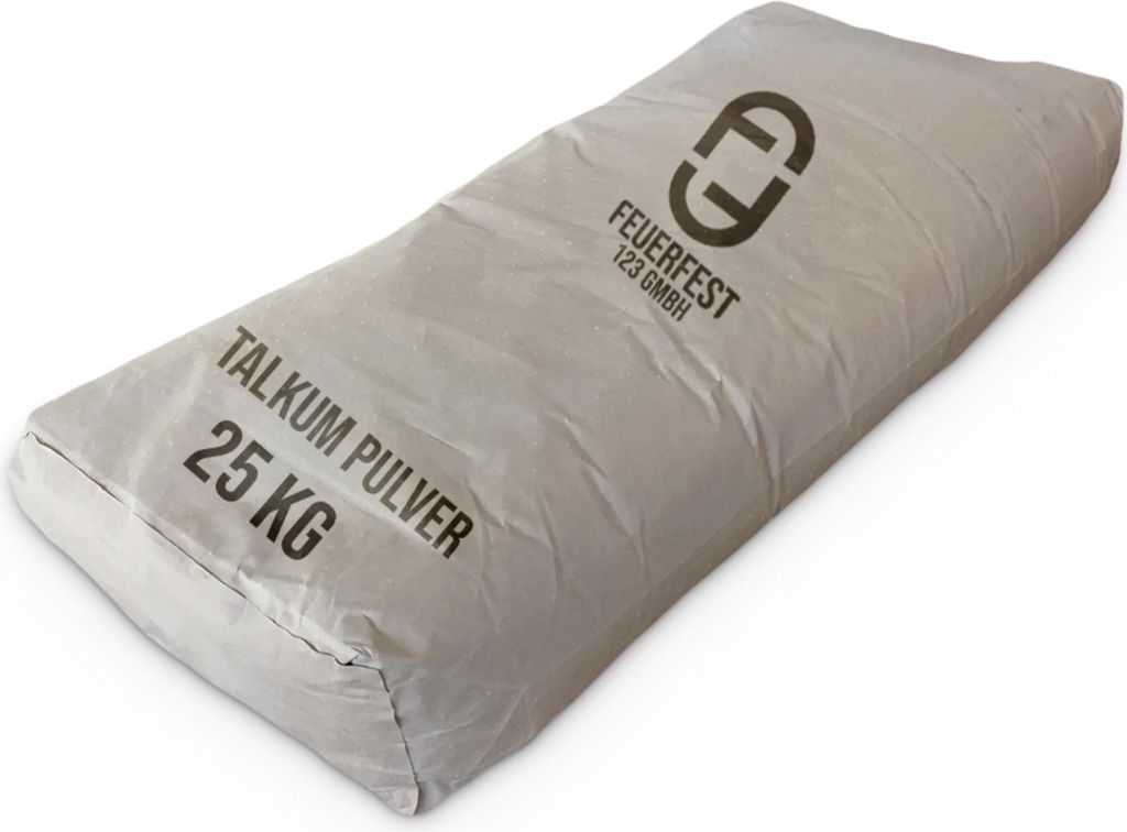 Feuerfest 123 - Talkum Puder [Menge 25 kg] - Für Gummipflege, Late x & Silikon - Talkum-Pulver weich, wasserabweisend, geruchslos, asbestfrei - oh...
