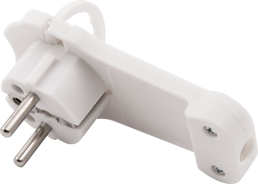 Schutzkontakt-Winkelstecker McPower, extra flach, mit Bügel Produktbild 
