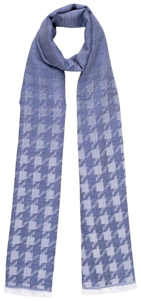 Damenschal Ma.Al.Bi blau peplite mit Seide und Wolle