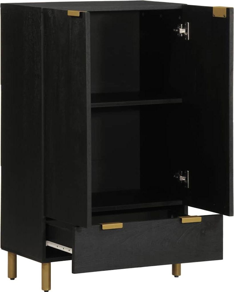vidaXL Highboard Schwarz 60x33x100 cm Holzwerkstoff Produktbild 