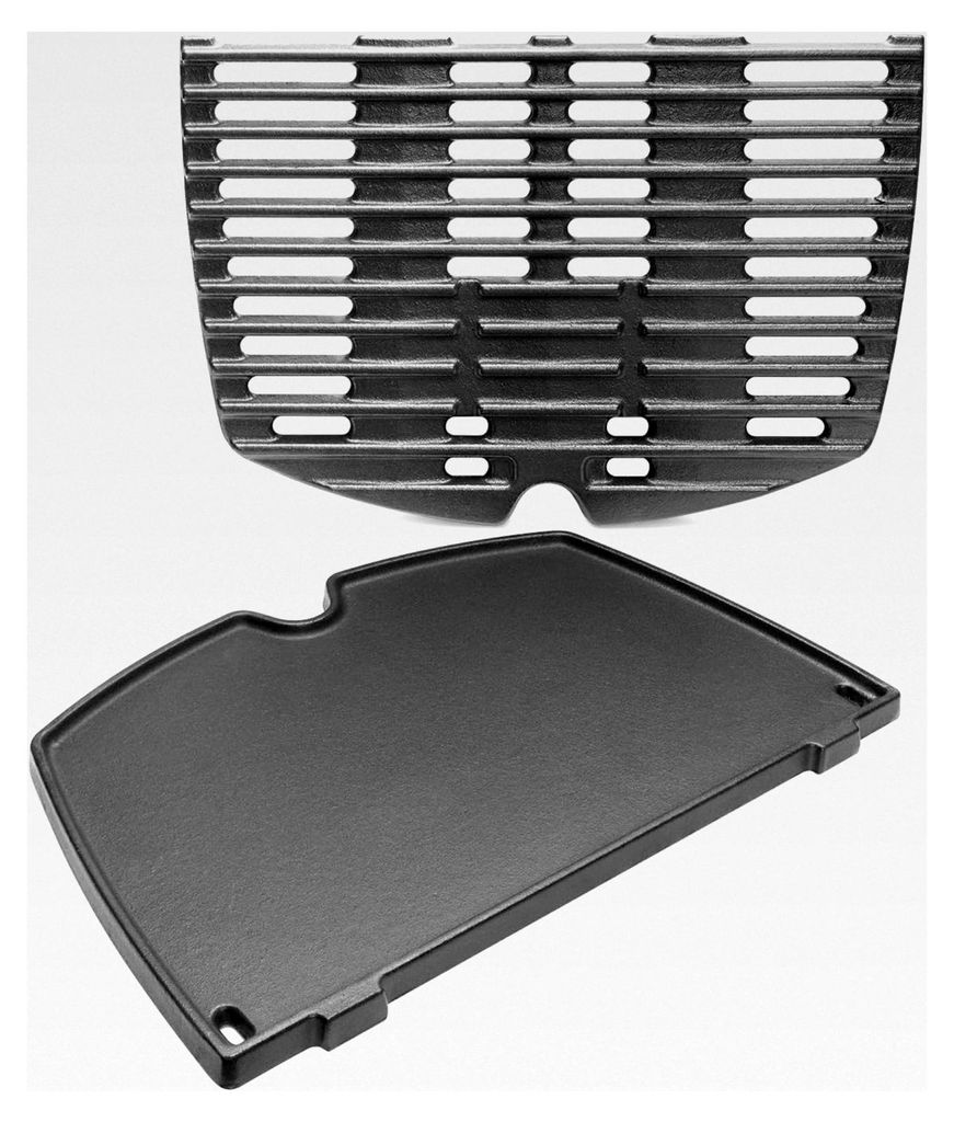Grillrost aus Gusseisen für Weber Q100, Q1000, Q1200, Q1400 Serie, 32 x 21,6 cm Grillpfanne Ersatzteile für Weber Baby Q