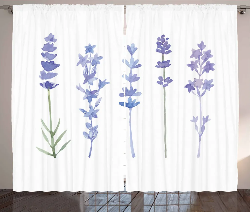 Tenda Lavabile Lavanda ABAKUHAUS 280x175 cm per Interni Rustici
