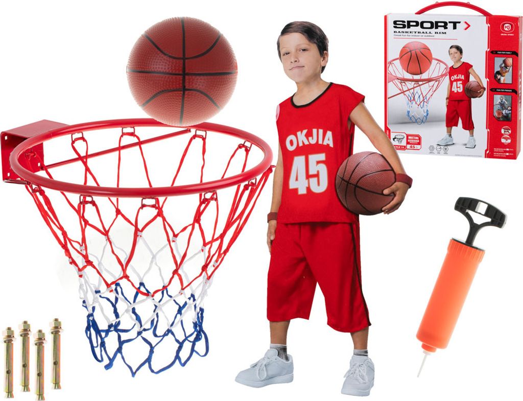 KIK KX5213 Basketballkorb + Ball mit Pumpe