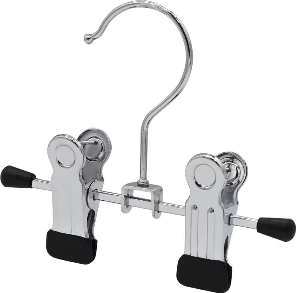 9 Stück Multifunktionale Metallkleiderbügel - doppelt verstellbare Clips - rutschfester Kleiderbügel - Hosenbügel - Stiefelbügel
