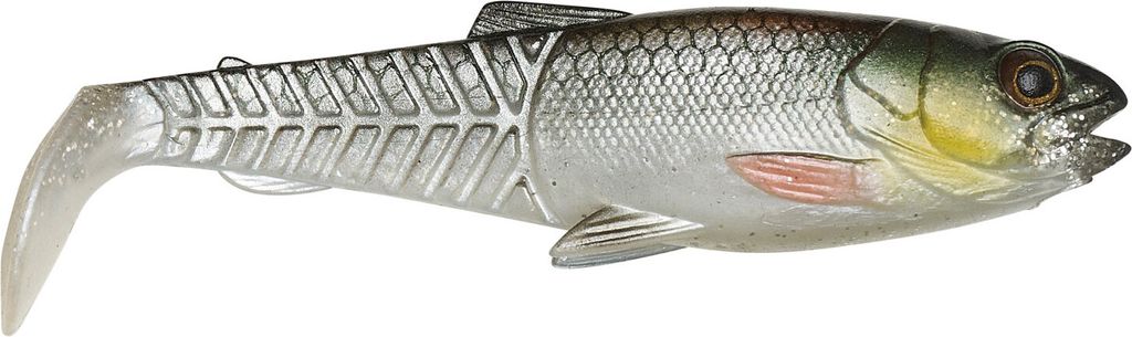 Savage Gear Craft Cannibal Paddletail Green Silver UV 10,5 cm 12 g Gummiköder