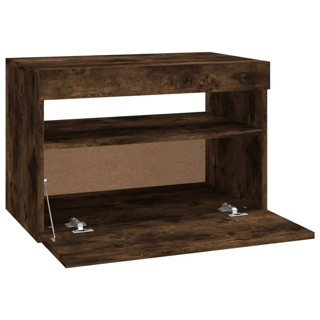 Set 2 Mobili Porta TV Moderni Maison Exclusive con LED | Rovere Fumé