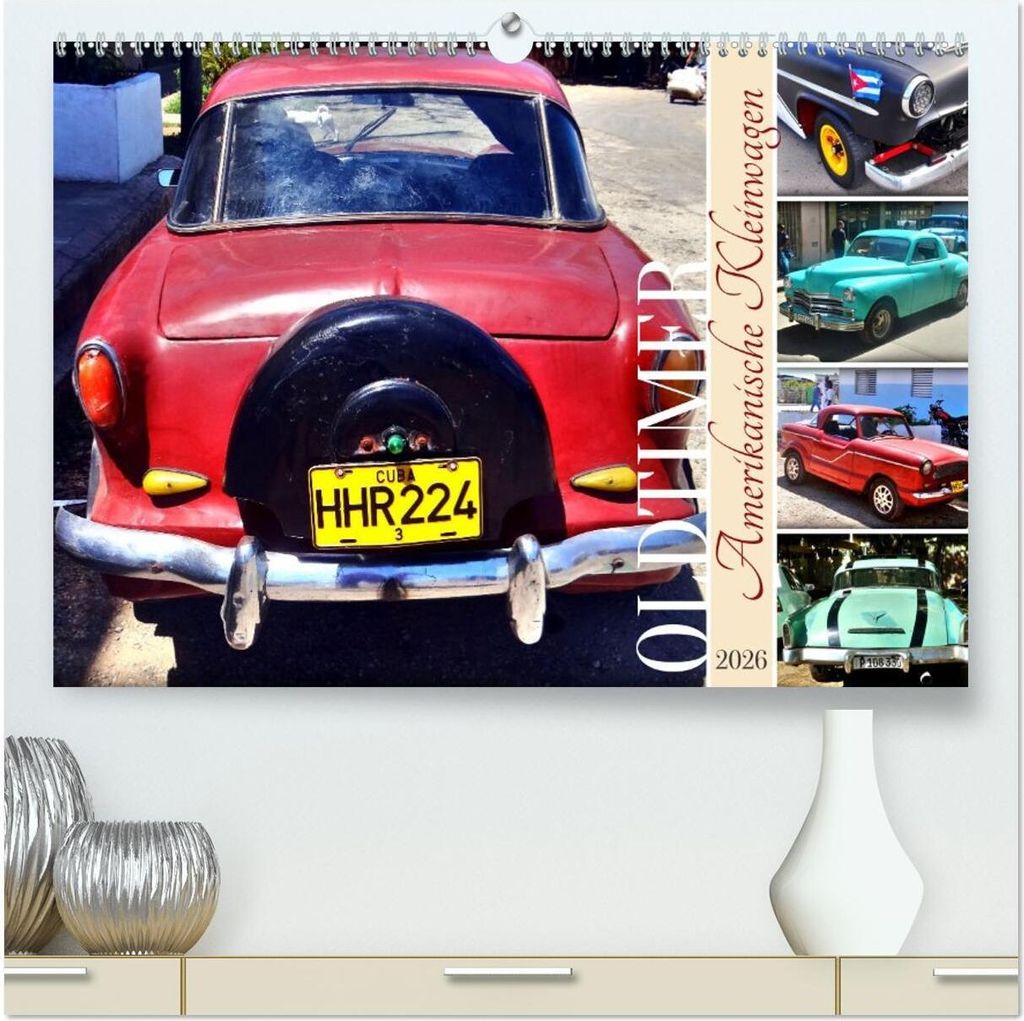 Amerikanische Kleinwagen - Oldtimer (hochwertiger Premium Wandkalender 2026 DIN A2 quer), Kunstdruck in Hochglanz