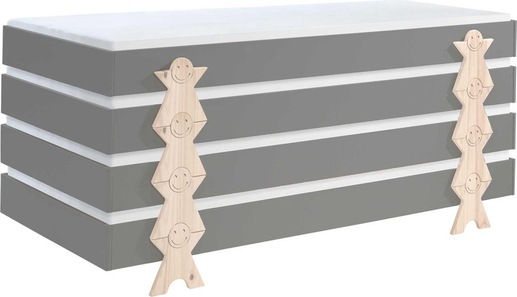 Kinderbett Modulo Smiley 90x200 stapelbar 4er-Set - Produktbild 