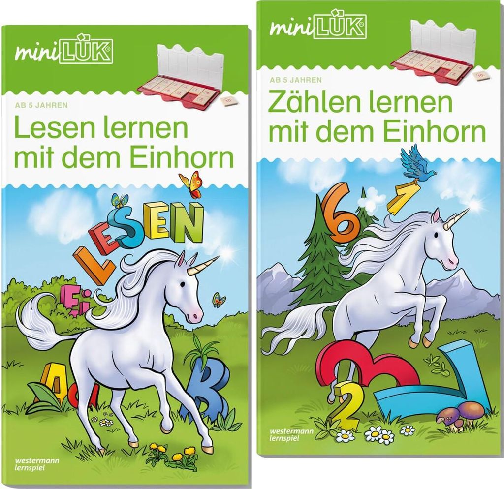 ML Set Einhorn Zählen und Lesen lernen