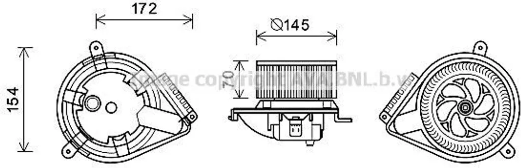 Stop surchauffe : Moteur ventilateur OE 28301508 pour Mercedes Vito