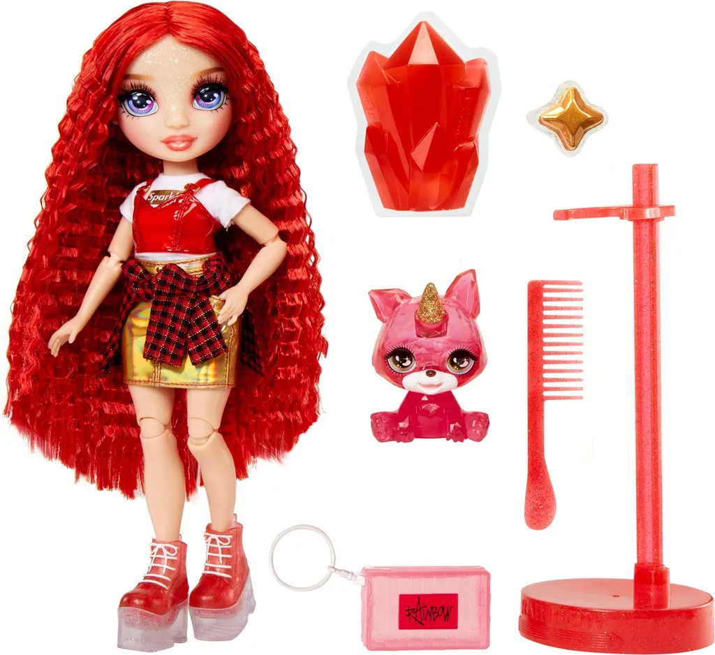 Jouet Créatif Rainbow High Ruby Anderson : Mode, Coiffure et Animal