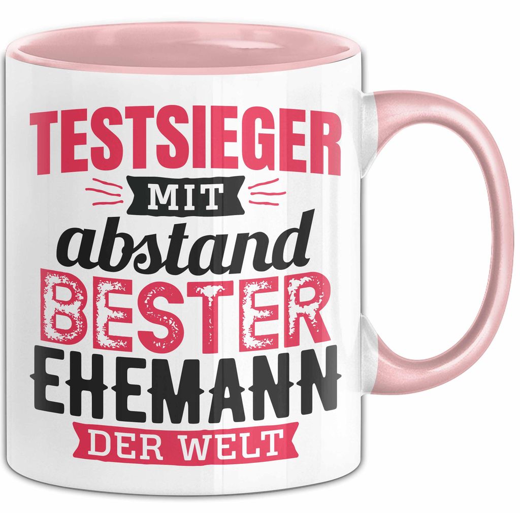 Lustige Tasse Geschenk Mit Bester Ehemann Der Welt Spruch (Rosa)