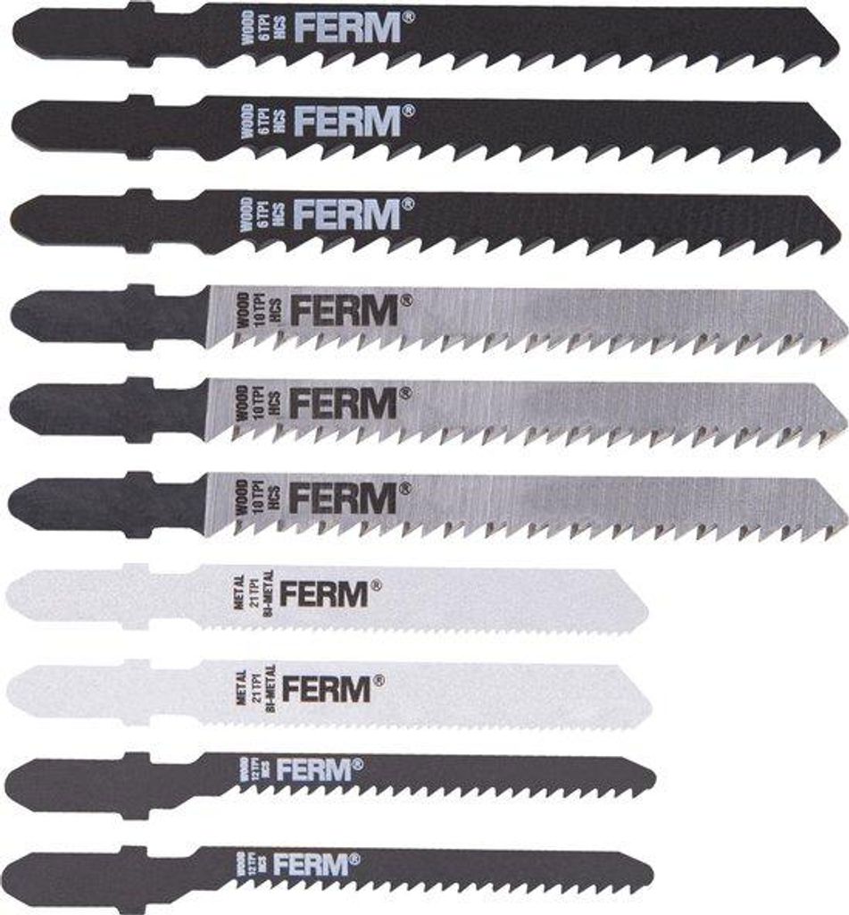 FERM Stichsägeblätter 10 stk Stahl JSA1004 Produktbild 