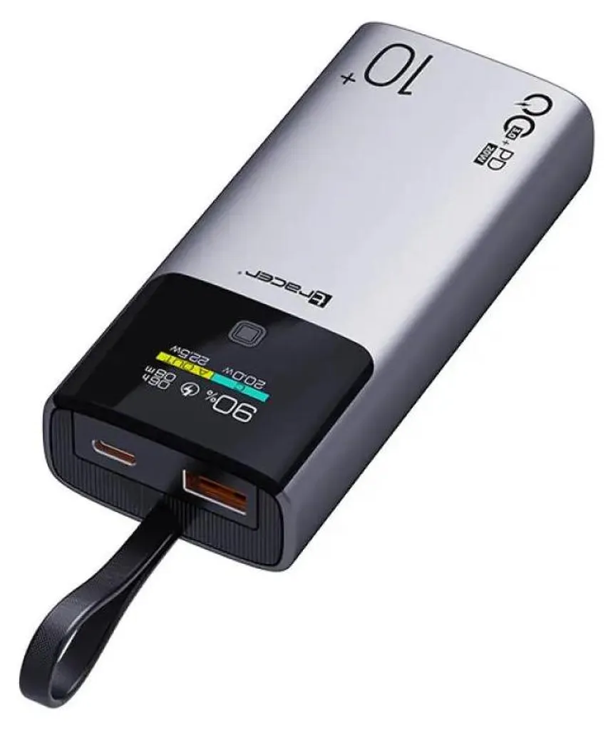 Powerbank TRACER Comet 10000mAh Écran LCD Power Delivery Noir Mat
