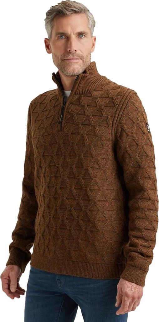 Vanguard Halbzip-Pullover Acryl braun