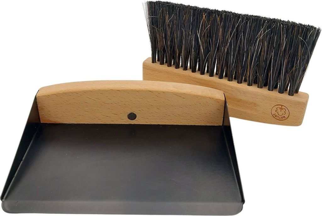BURI Tischkehrset aus Holz und Metall - Natur Tischbesen Produktbild 3