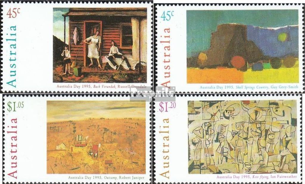 Briefmarken Australien 1995 Mi 1451-1454 (kompl.Ausg.) postfrisch Nationalfeiertag: Gemälde