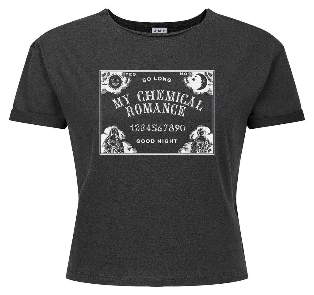 Amplified - "Ouija" Kurzes Top für Damen GD4394 (XXL) (Holzkohle)