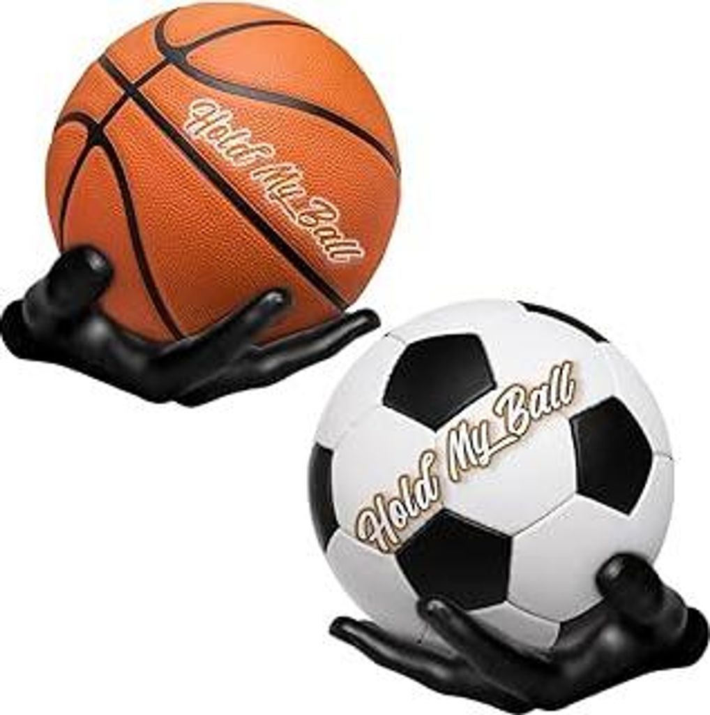 HORREX Ballhalterung Wand Hand Ballständer Palmenförmiger Basketball Aufbewahrungsregale Basketball Halterung Wand Hand mit Deko Fußbälle für ...