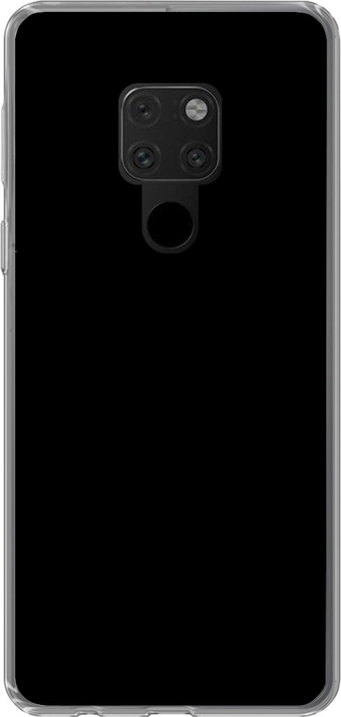 MuchoWow Handyhülle Schutzhülle Hülle für Telefoonhoesje Huawei P40 Lite Schwarz - Einfarbig Silikon Softcase Handy Hülle - Handy