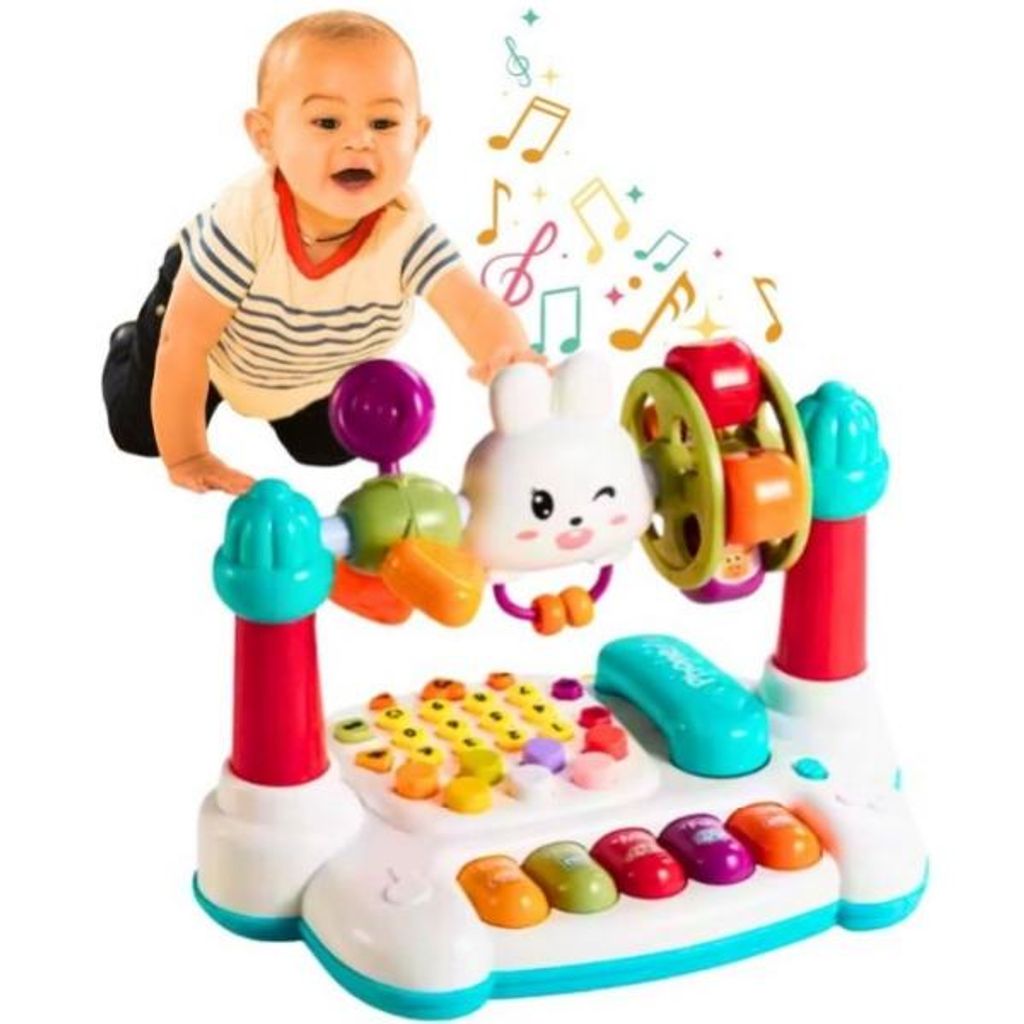 Babyspielzeug ab 6 Monate – Lernspielzeug mit Piano, Telefon & Tiergeräuschen – interaktives Musikspielzeug für Kleinkinder 1-3 Jahre