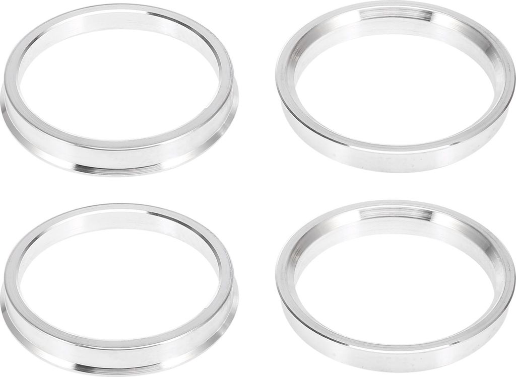 4 Stück AD 72,6 mm bis ID 63,4 mm Autonaben-Zentrierkreise aus Aluminiumlegierung