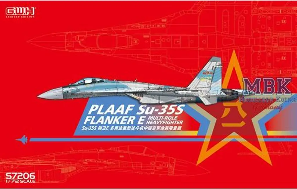 Sukhoi Su-35S GWH-S7206 Maquette au Montage Facile et Précis Armée Chinoise