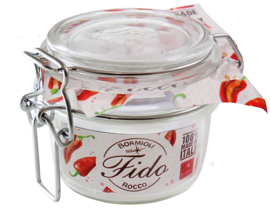 Bormioli Rocco Drahtbügelgläser Fido 125ml 6 Gläser + Gummis Einmachgläser 58297