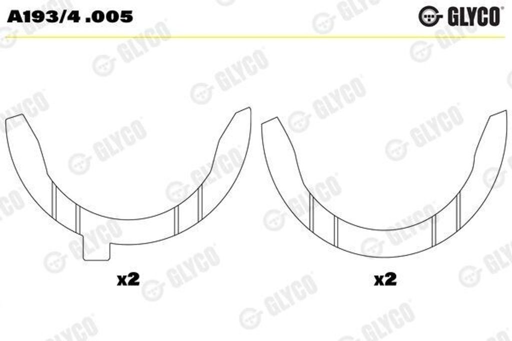 GLYCO Anlaufscheibe Kurbelwelle A193/4 .005 für FIAT 1000