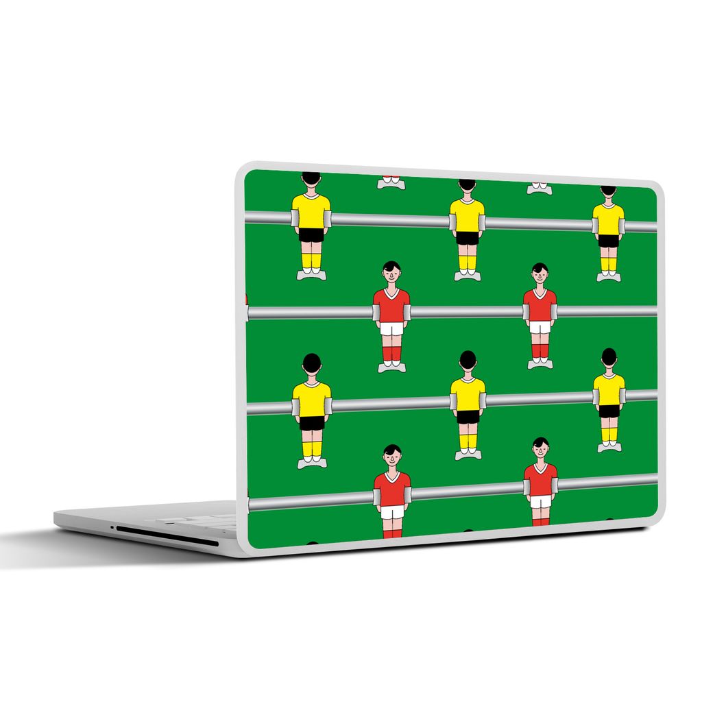 MuchoWow Laptop Aufkleber Sticker Cover Muster - Fußball - Sport 40x30 cm - Laptop Dekoration - Selbstklebend