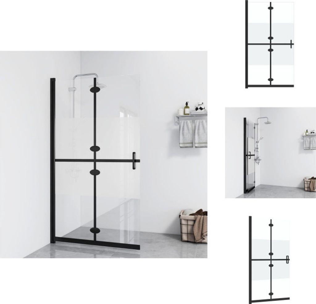 vidaXL Faltbare begehbare Duschwand Halbmattiertes ESG-Glas 120x190 cm - Duschwände